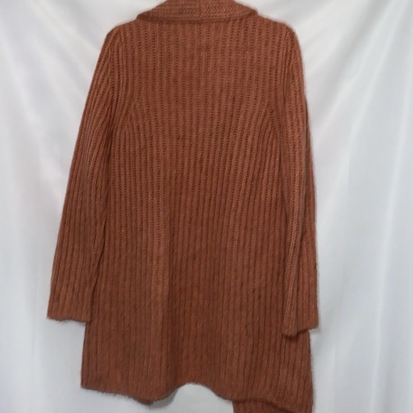 LOFT LARGE PETITE Women's Rust OPEN FRONTCardigan Sweater POCKETS CLEAN - Picture 8 of 11